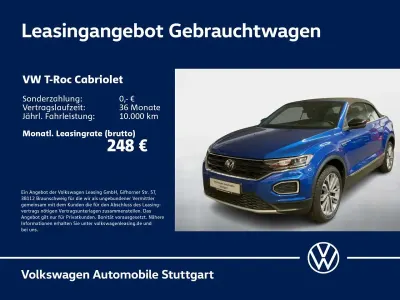 Gebraucht VW T-Roc Active 150 PS (110 kW) 2021 Ravennablau metallic/schwarz SUV