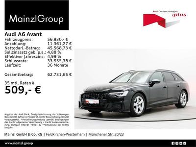 Schwarz Gebraucht 2025 Audi A6 S-Line Kombi | 56.330 € (Fairer Preis)