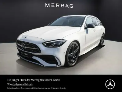 Gebraucht Mercedes C220 AMG line 220 PS (161 kW) 2022 Polarweiß Kombi