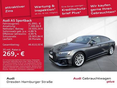 Gebraucht Audi A5 Sportback S-Line 204 PS (150 kW) 2024 Daytonagrau perleffekt Kleinwagen