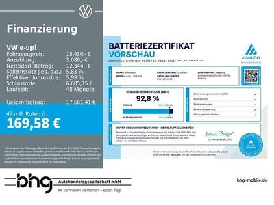 Gebraucht VW e-up! 61 kW (83 PS) 2022 Weiss Kleinwagen