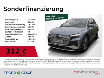 Używany Audi Q4 e-tron S-Line 150 kW (204 KM) 2022 Niebieski SUV