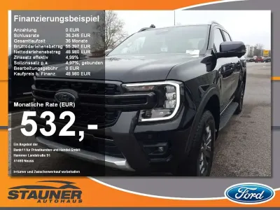 Ny Ford Ranger Wildtrack 205 HK (150 kW) 2026 Sort Pickup / Ladvogn