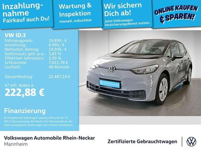 Gebraucht VW ID.3 Pure 110 kW (150 PS) 2021 Grau Kleinwagen