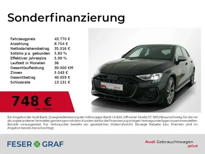 Gebraucht Audi S3 Performance 333 PS (244 kW) 2025 Mythosschwarz metallic Limousine