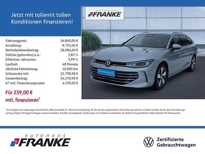 Oyster silver metallic Gebraucht 2025 VW Passat IQ Drive Kombi | 36.819 € (Guter Preis)