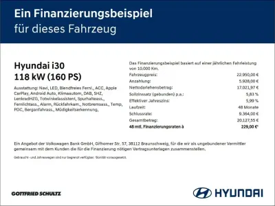 Second-hand Hyundai i30 N Line 160 CP (117 kW) 2023 Negru Berlinǎ