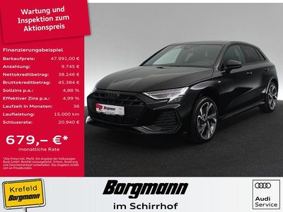 Schwarz Gebraucht 2025 Audi A3 Sportback e-tron S-Line Kleinwagen | 47.991 €