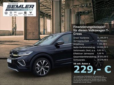 Neu VW T-Cross R-line 150 PS (110 kW) 2025 Schwarz SUV