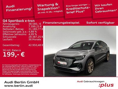 Taifungrau metallic Gebraucht 2023 Audi Q4 Sportback e-tron Ambiente SUV | 38.580 € (Etwas zu teuer)