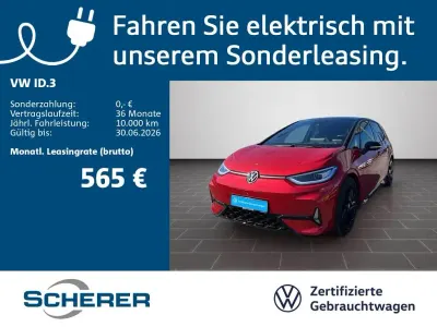 Brugt VW ID.3 GTX 239 kW (326 HK) 2025 Rød Hatchback