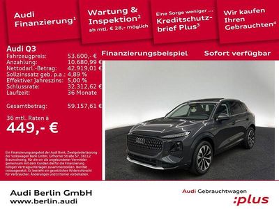 Gebraucht Audi Q3 Ambiente 272 PS (200 kW) 2025 Tamboragrau metallic SUV
