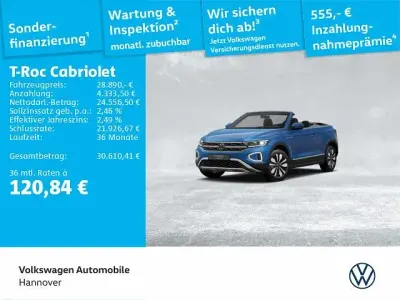 Gebraucht VW T-Roc Cabriolet Move 150 PS (110 kW) 2024 Blau Cabrio