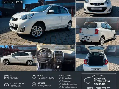 Gebraucht Nissan Micra Acenta 80 PS (58 kW) 2017 Weiß Kleinwagen