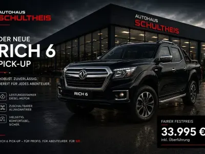 Neu DFSK Rich 6 163 PS (119 kW) 2026 Schwarz Pickup