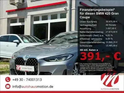 Gebraucht BMW 420 Gran Coupé Sport Line 190 PS (139 kW) 2023 Skyscraper grau metallic Coupé