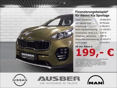 Gebraucht Kia Sportage GT-Line 177 PS (130 kW) 2017 (a2e) alchemygrün met. SUV