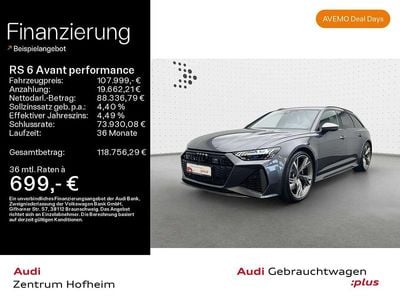 Gebraucht Audi RS6 Performance 630 PS (463 kW) 2024 Daytonagrau perleffekt Kombi