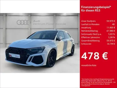 Gebraucht Audi RS3 Sportback Ambiente 400 PS (294 kW) 2024 Gletscherweiß metallic Kleinwagen