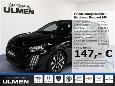 Schwarz Gebraucht 2024 Peugeot 208 Active Kleinwagen | 17.680 € (Fairer Preis)