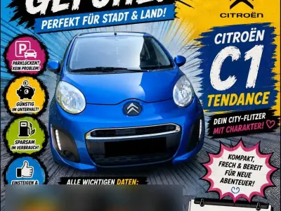 Gebraucht Citroën C1 68 PS (50 kW) 2012 Blau Kleinwagen
