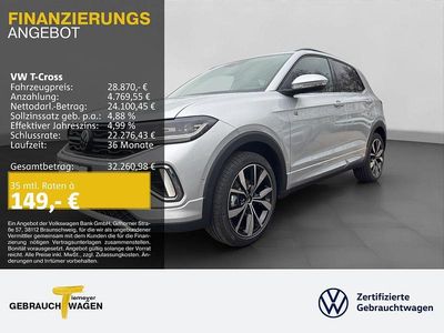 Silber Neu 2025 VW T-Cross R-line SUV | 28.870 € (Fairer Preis)