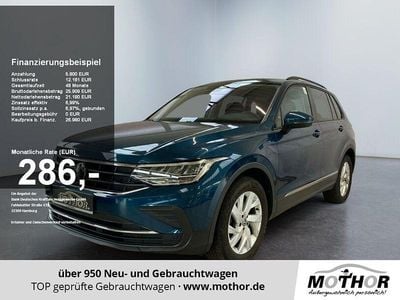 Nightshade blue metallic Gebraucht 2021 VW Tiguan Life SUV | 26.976 € (Guter Preis)