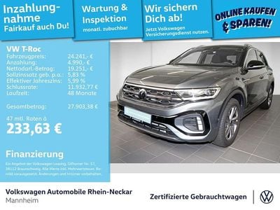 Gebraucht VW T-Roc R-line 150 PS (110 kW) 2022 Indiumgrau metallic SUV