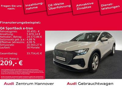 Gletscherweiß metallic Gebraucht 2022 Audi Q4 Sportback e-tron Comfort SUV | 30.450 € (Fairer Preis)