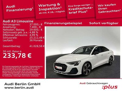 Gebraucht Audi A3 S-Line 150 PS (110 kW) 2025 Gletscherweiß metallic Limousine