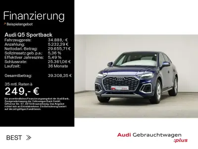 Gebraucht Audi Q5 S-Line 163 PS (119 kW) 2023 Navarrablau metallic SUV