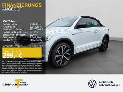 Gebraucht VW T-Roc Cabriolet R-line 150 PS (110 kW) 2021 Weiß Cabrio