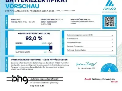 Gebraucht Audi A3 Sportback e-tron Ambiente 204 PS (150 kW) 2022 Schwarz Kleinwagen