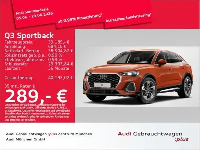 Gebraucht Audi Q3 Sportback S-Line 150 PS (110 kW) 2025 Pulsorange SUV