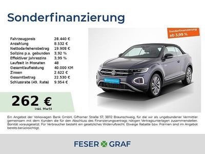 Rauchgrau metallic/schwarz Gebraucht 2025 VW T-Roc Cabriolet Goal Cabrio | 28.440 €