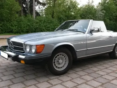 Begagnad Mercedes SL380 155 HK (114 kW) 1984 Blå Cab