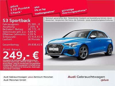 Turboblau Gebraucht 2023 Audi S3 Design Limousine | 35.981 € (Guter Preis)
