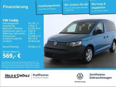 Neu VW Caddy 150 PS (110 kW) 2026 Costa azul metallic Van / Kleinbus