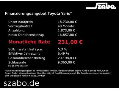 Gebraucht Toyota Yaris Hybrid Team 116 PS (85 kW) 2022 Schwarz Limousine