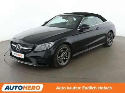 Gebraucht Mercedes C200 AMG line 197 PS (144 kW) 2019 Obsidianschwarz Cabrio