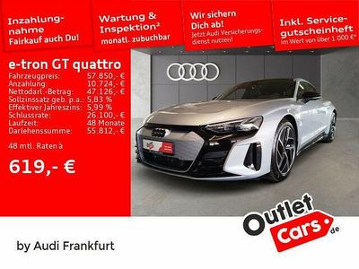 Florettsilber metallic/florett Gebraucht 2022 Audi e-tron GT quattro Sport Limousine | 57.850 € (Teuer)
