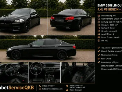 Gebraucht BMW 550 408 PS (300 kW) 2013 Schwarz Limousine