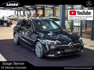 Obsidianschwarz Gebraucht 2024 Mercedes C300e AMG line Kombi | 45.800 € (Etwas zu teuer)