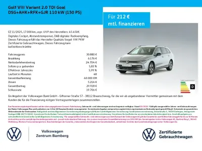 Gebraucht VW Golf VIII Goal 150 PS (110 kW) 2025 Silber Kombi