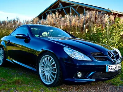 Brugt Mercedes SLK350 272 HK (200 kW) 2004 Blå Cabriolet