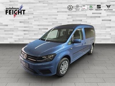 Blau (acapulcoblau metallic) Gebraucht 2018 VW Caddy Maxi Trendline Van / Kleinbus | 24.979 € (Etwas zu teuer)