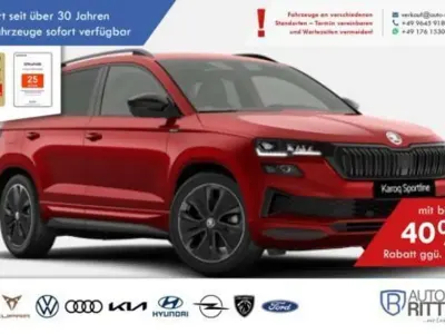 Neu Skoda Karoq SportLine 190 PS (139 kW) 2025 Rot SUV
