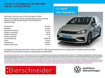 Weiß Gebraucht 2024 VW Touran Highline Van / Kleinbus | 34.450 € (Fairer Preis)