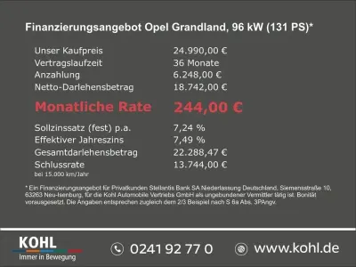 Gebraucht Opel Grandland X 131 PS (96 kW) 2024 Schwarz SUV