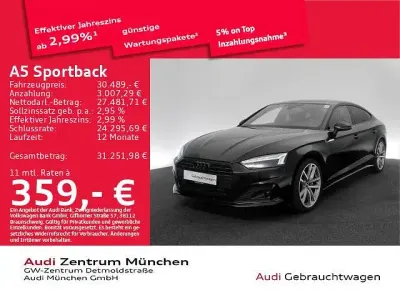 Gebraucht Audi A5 Sportback Advanced Plus 204 PS (150 kW) 2023 Brillantschwarz Kleinwagen
